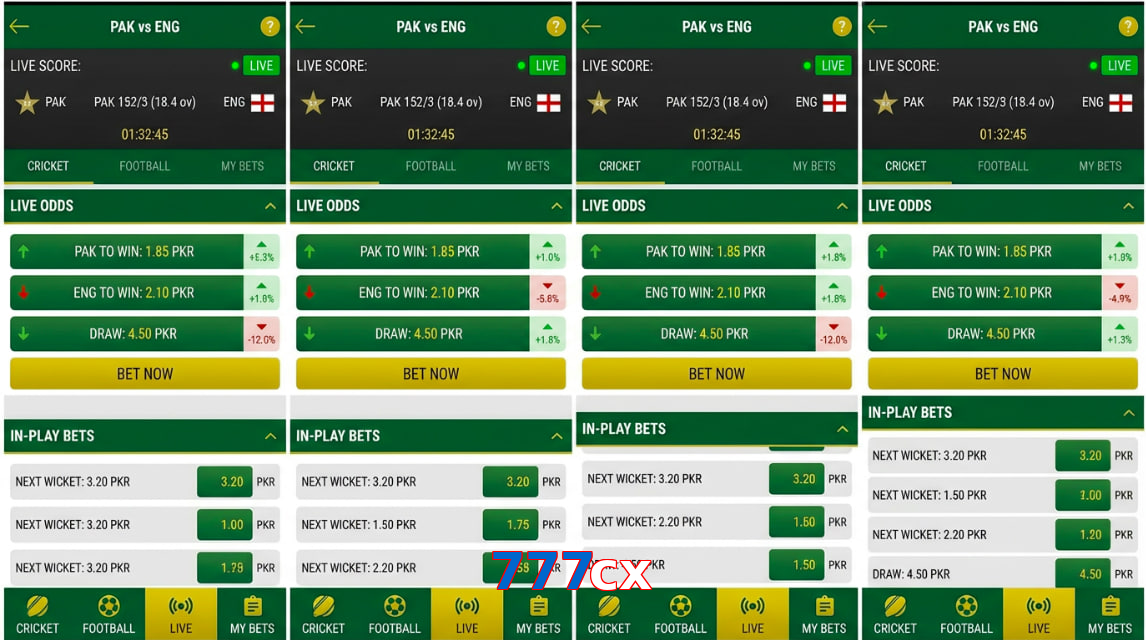 Game list for 777Cx bet section