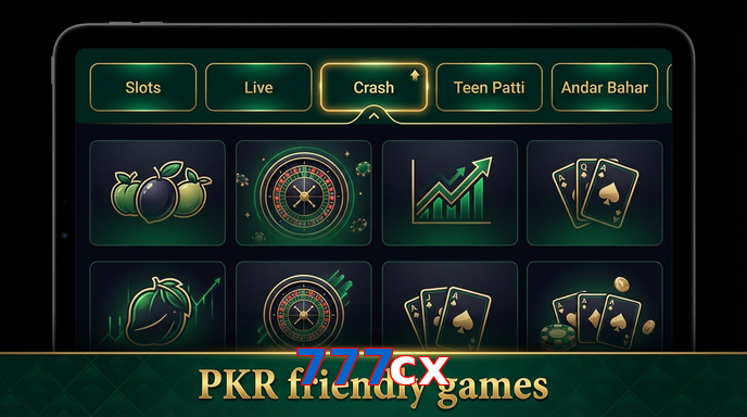 Game list for 777Cx games section